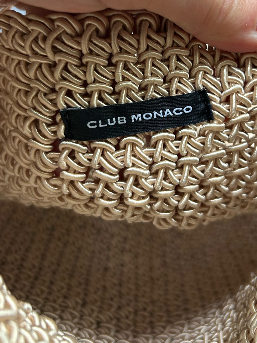Club Monaco Handwoven Tote in Beige - Picture 3 of 5